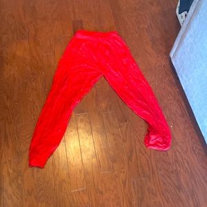 Red yoga pants
